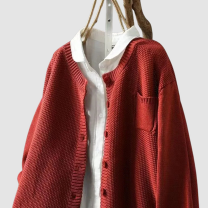 Women's Button-Up Knit Cardigan with Chest Pocket - image 7