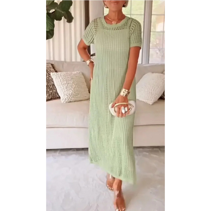 Women's Cut-Out Maxi Dress with Strappy Inner Dress - image 3