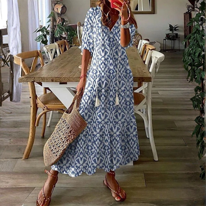 Luna | Relaxed Boho Style Midi Dress