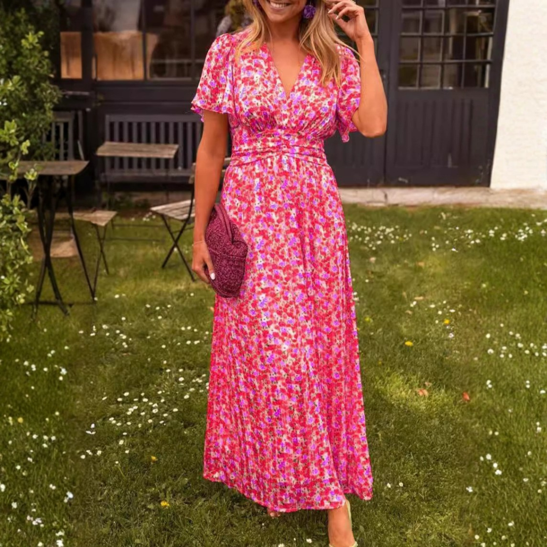 Elis – Long and flowy dress with floral print