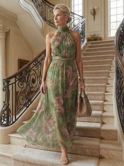 Mirelle™ Gathered Halter Midi Dress