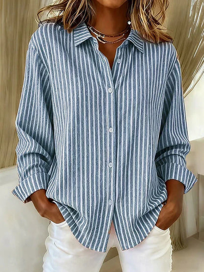 Jimena | Striped Button-Up Shirt