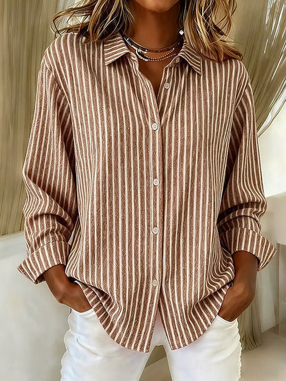 Jimena | Striped Button-Up Shirt