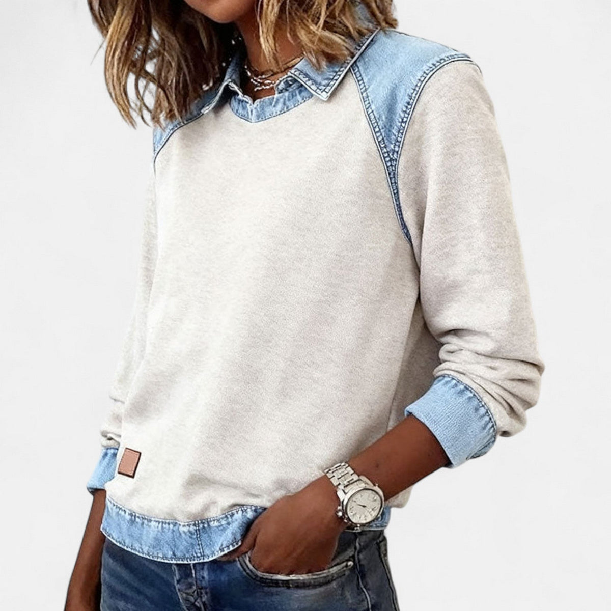 Gloria | Contrast-Panel Jumper