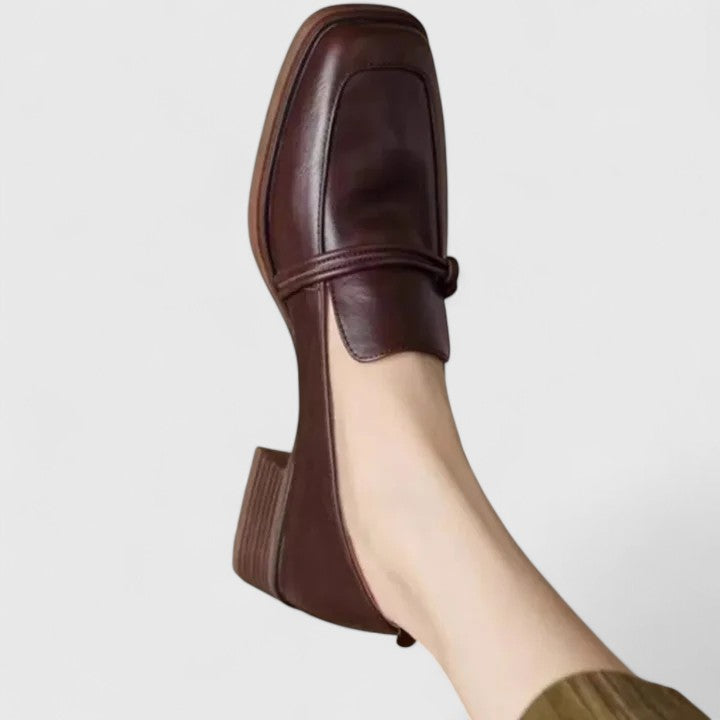 DIXIE - Retro Square-Toe Loafers