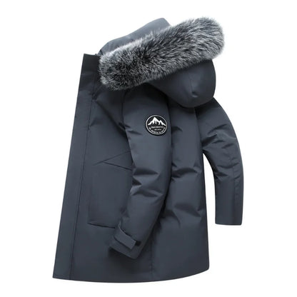 Women's Parka with Removable Faux Fur Trim Hood - image 4