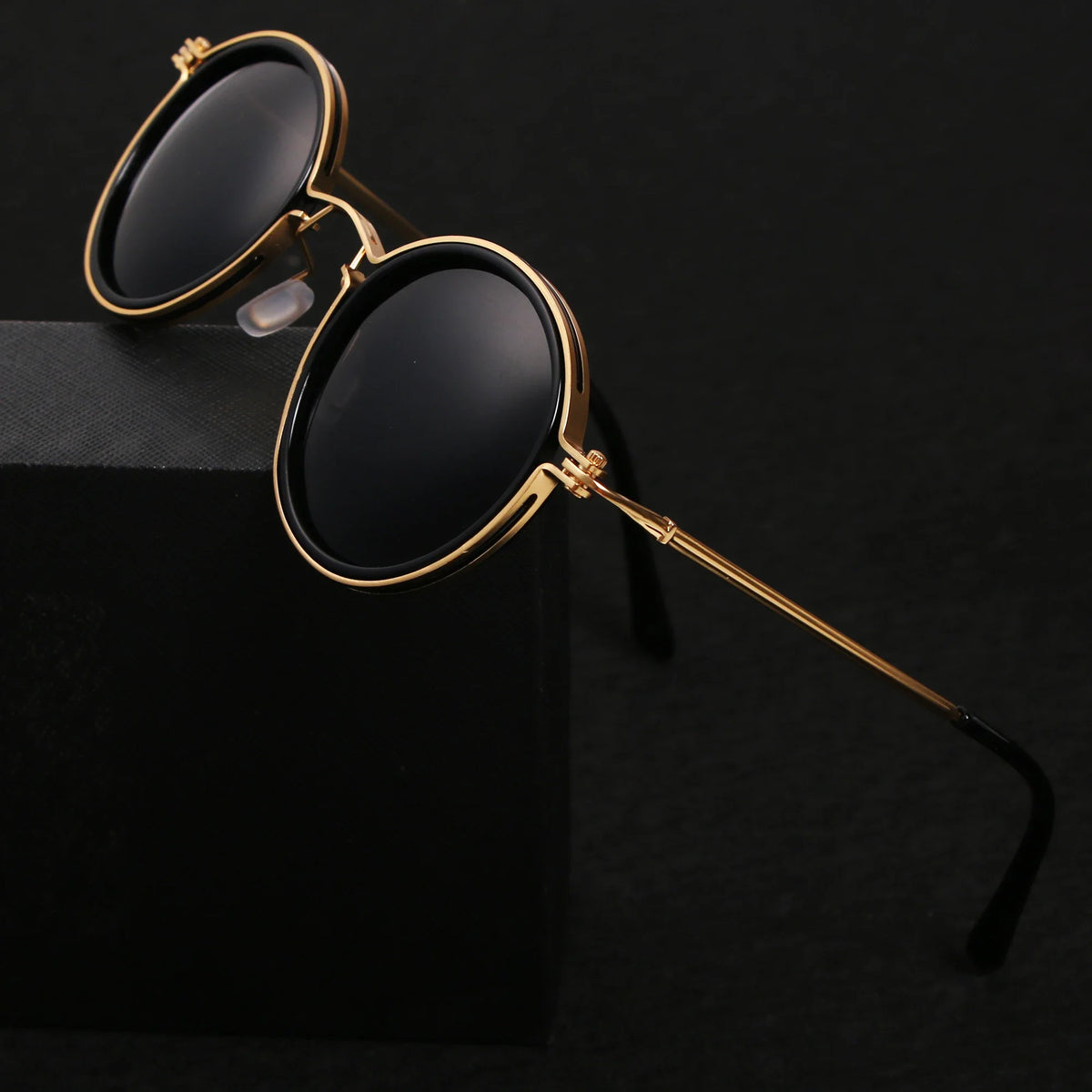 Men's Metal Look Frame Sunglasses with Nose Pads - image 4