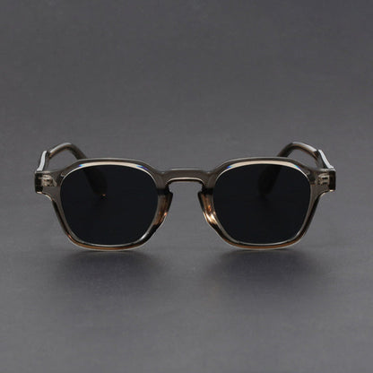 Men's Retro Square Frame Sunglasses with Thick Frames and Metal Hinges - image 7