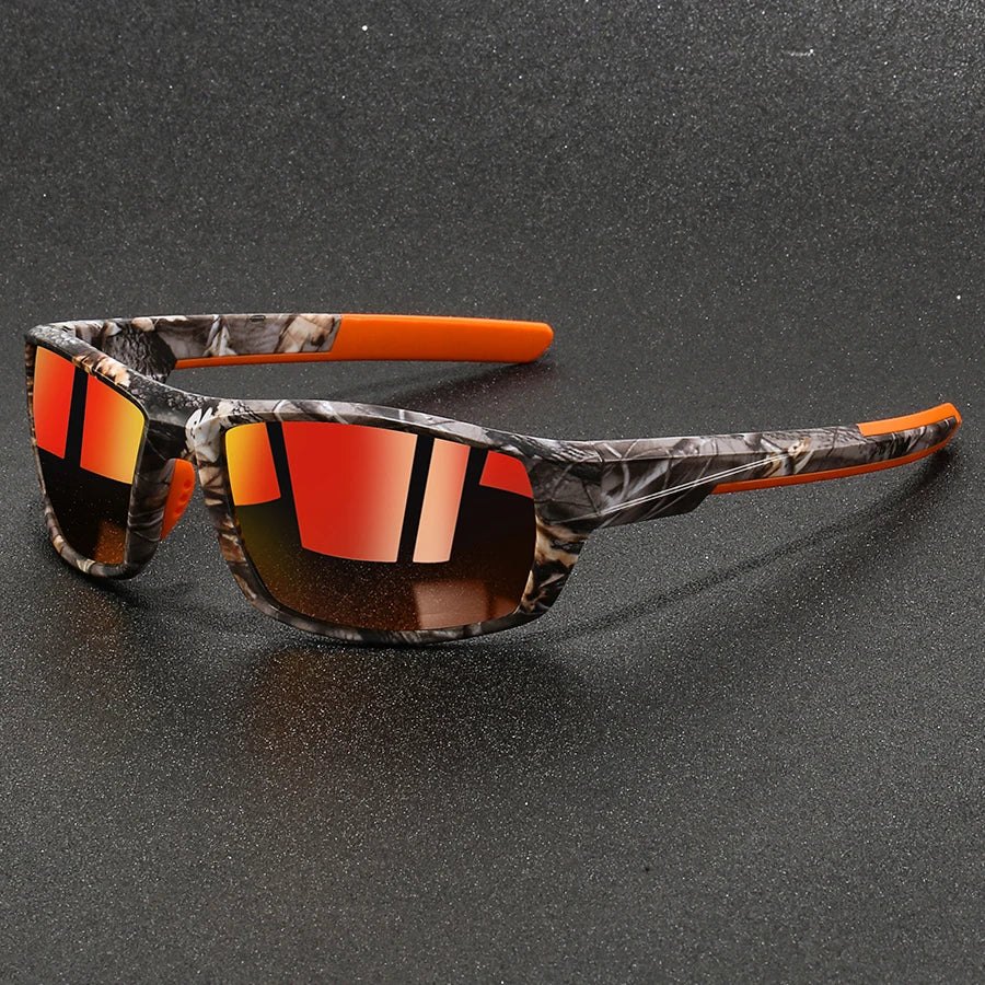Men's Camo Print Sunglasses with Mirror Lenses - image 1