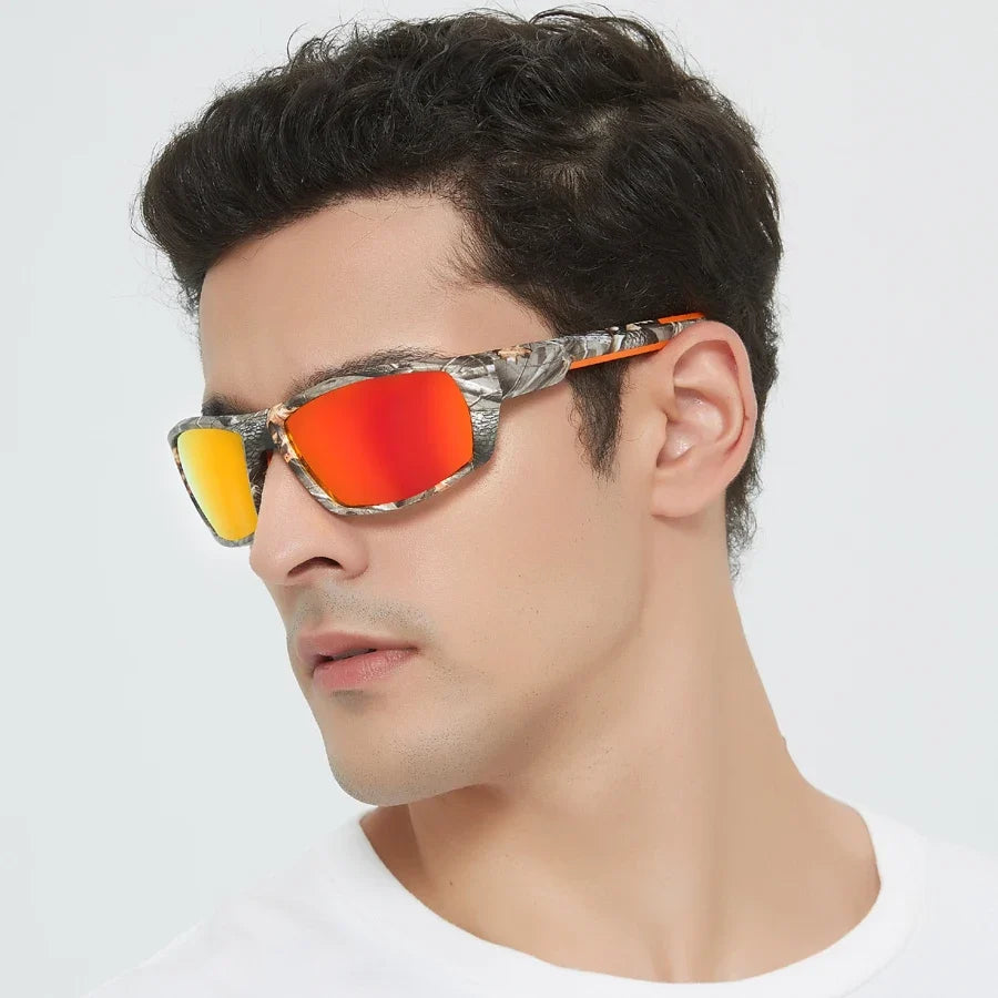 Men's Camo Print Sunglasses with Mirror Lenses - image 4