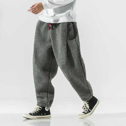 Men's Fleece Look Joggers with Drawstring Waist - image 3