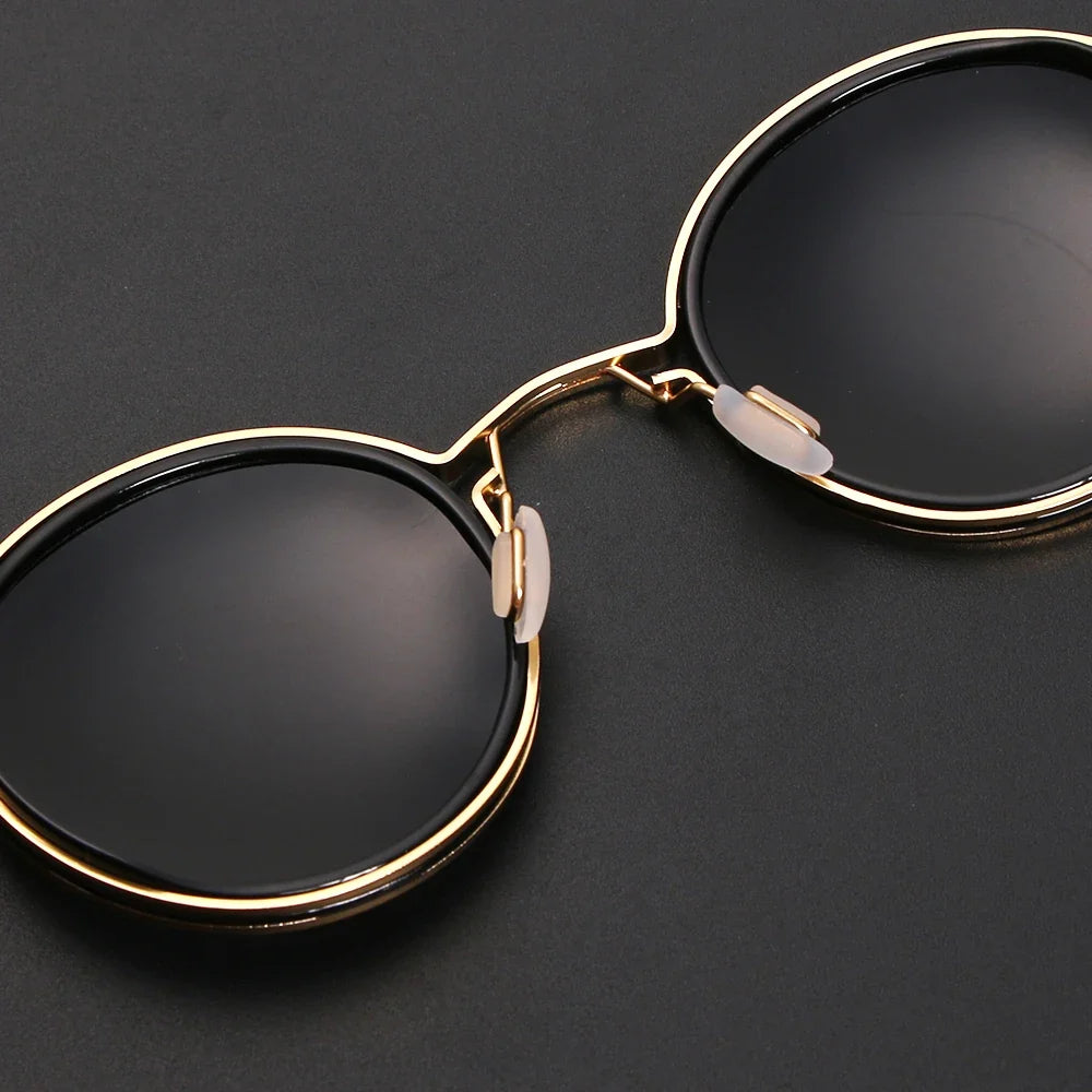 Men's Metal Look Frame Sunglasses with Nose Pads - image 6