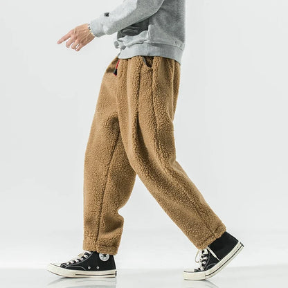 Men's Fleece Look Joggers with Drawstring Waist - image 1