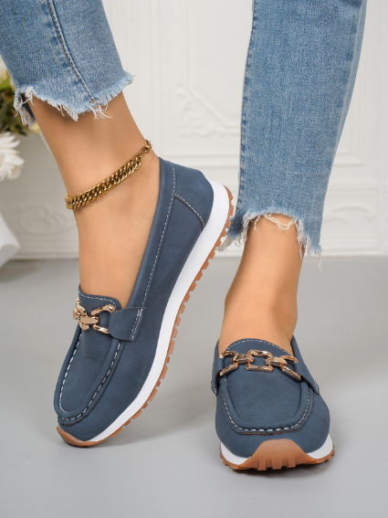 ELLA - Buckle Flat Wedge Loafers