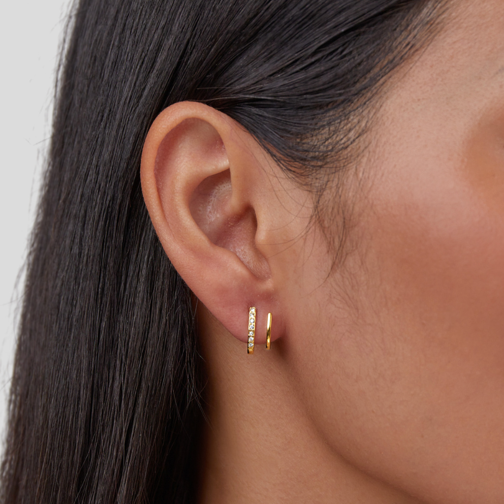 Women's Gold-Tone Crystal Claw Earrings - image 2