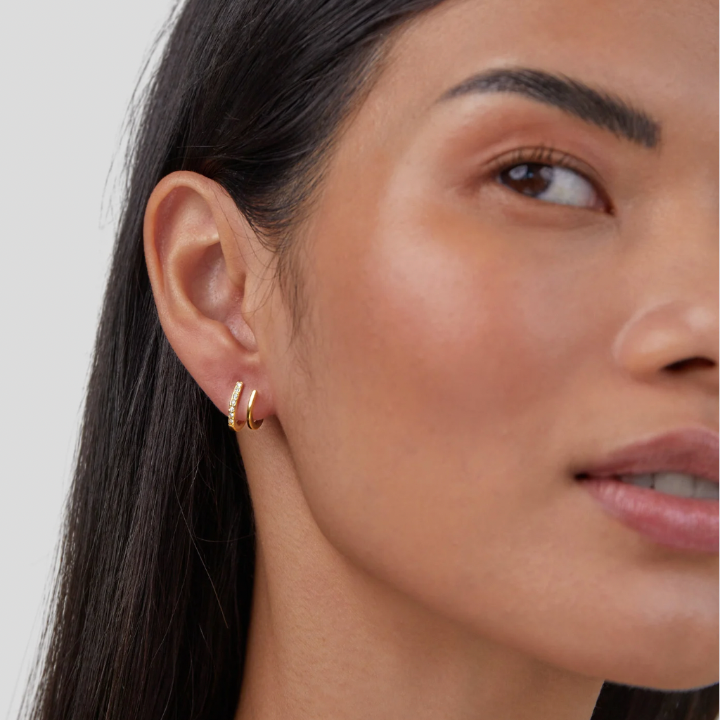 Women's Gold-Tone Crystal Claw Earrings - image 3