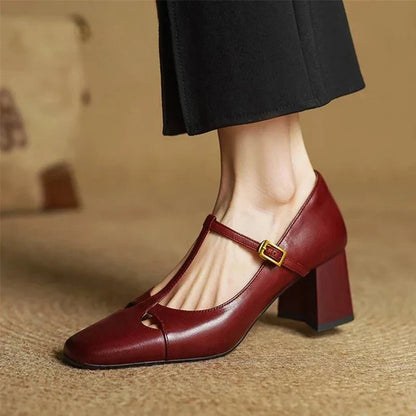 Elena | Timeless T-Strap Heels