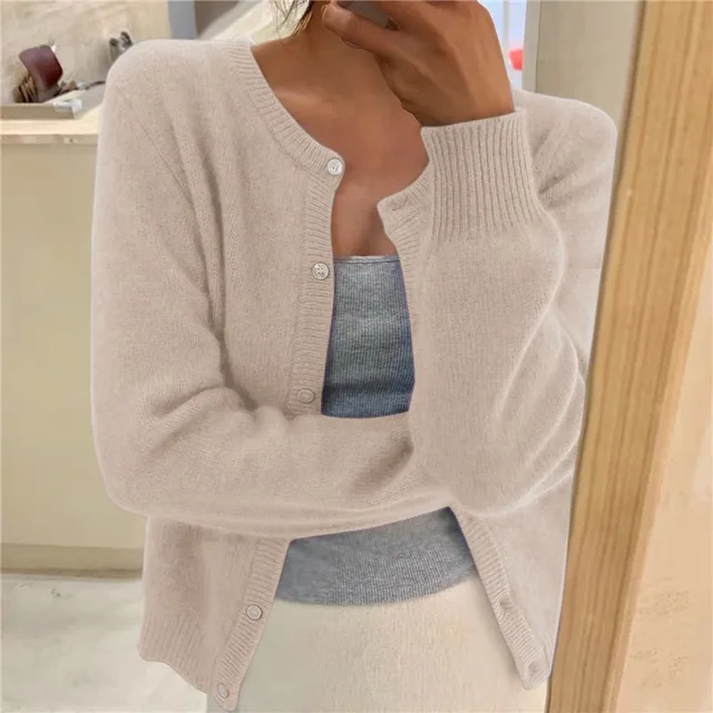 Women's Knit Cardigan with Button Front - image 3