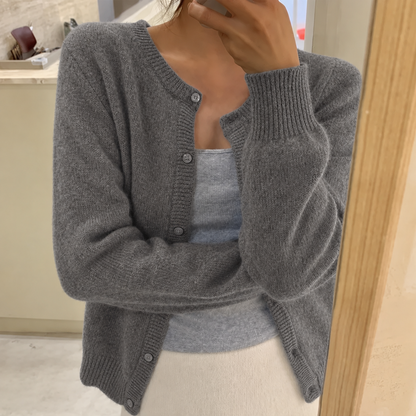 Women's Knit Cardigan with Button Front - image 1