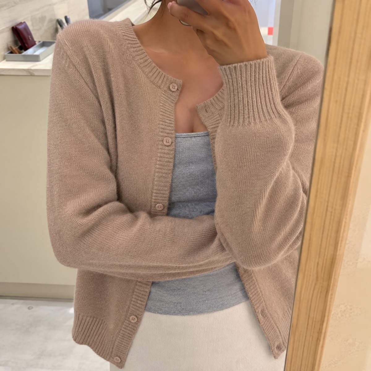 Women's Knit Cardigan with Button Front - image 5