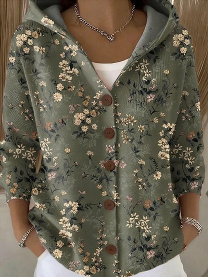 Paloma | Printed Knit Jacket with Hood