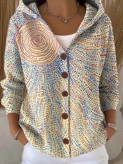 Paloma | Printed Knit Jacket with Hood