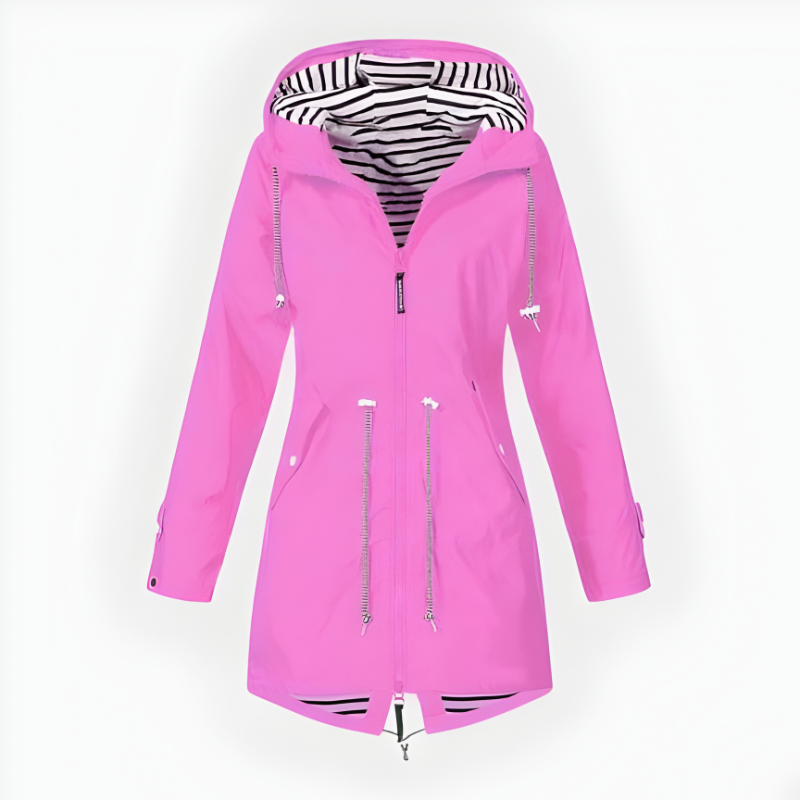 Women's Longline Hooded Jacket with Adjustable Hood - image 1
