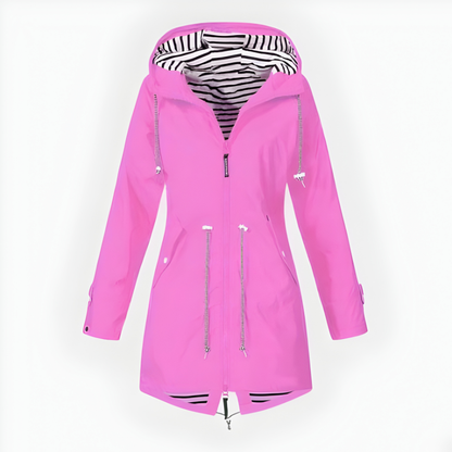 Women's Longline Hooded Jacket with Adjustable Hood - image 1