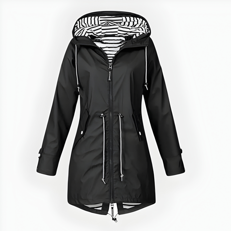 Women's Longline Hooded Jacket with Adjustable Hood - image 7