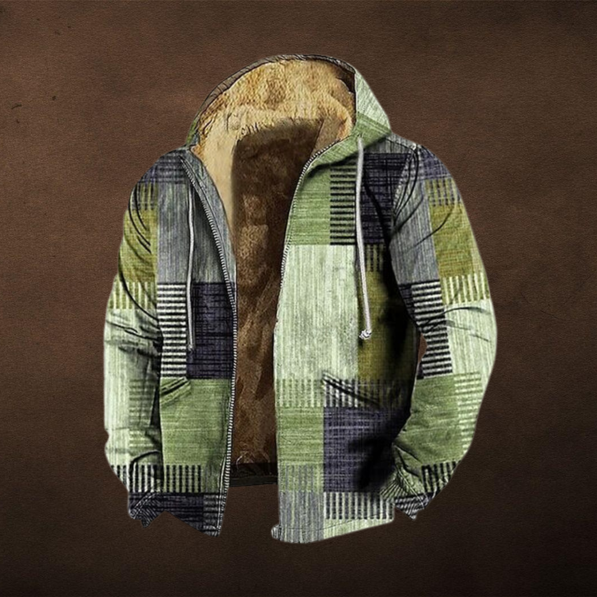 Men's Hooded Patchwork Jacket - image 2