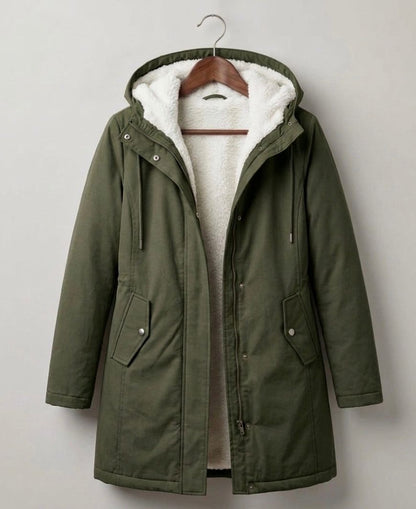 Women's Longline Hooded Coat with Adjustable Hood - image 2