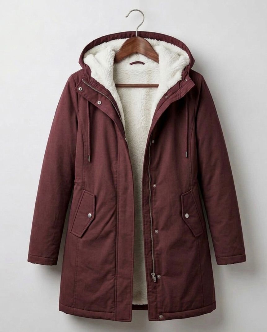 Women's Longline Hooded Coat with Adjustable Hood - image 9