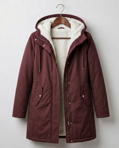 Women's Longline Hooded Coat with Adjustable Hood - image 9
