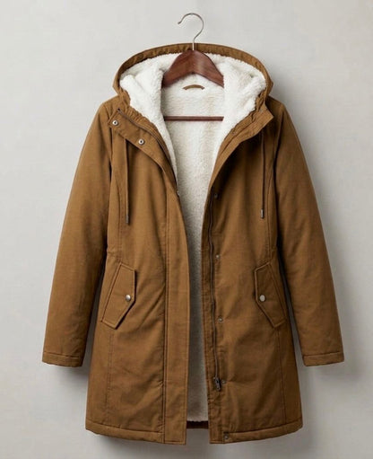Women's Longline Hooded Coat with Adjustable Hood - image 13
