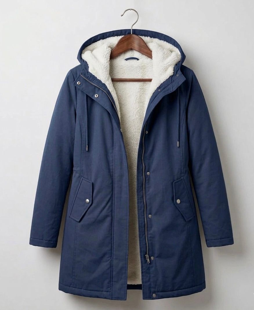 Women's Longline Hooded Coat with Adjustable Hood - image 5