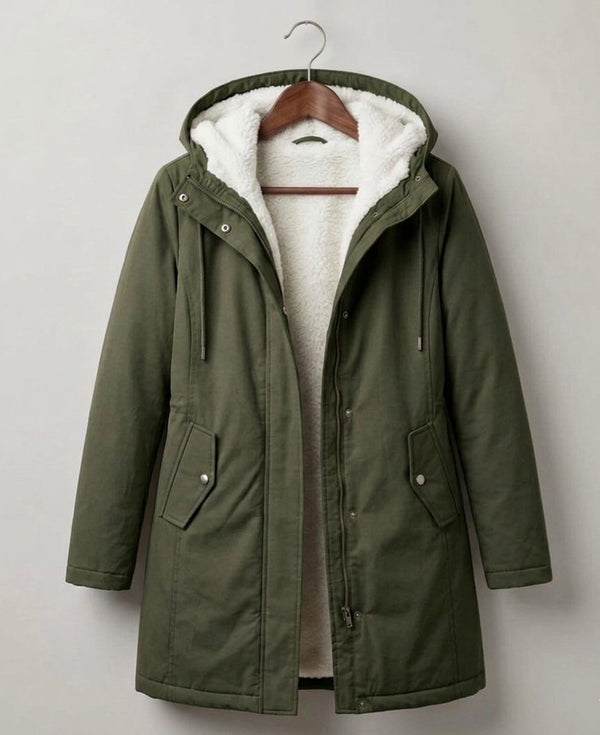 Women's Longline Hooded Coat with Adjustable Hood - image 1