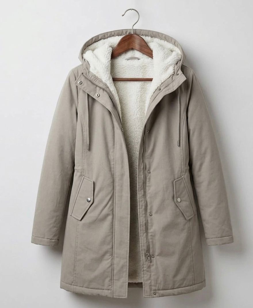 Women's Longline Hooded Coat with Adjustable Hood - image 11