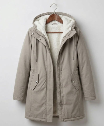 Women's Longline Hooded Coat with Adjustable Hood - image 11