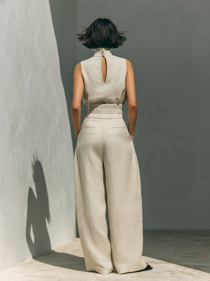Iris | Relaxed Sleeveless Wide-Leg Two-Piece Set