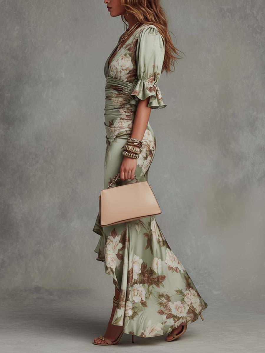 Magnolia | Floral V-Neck Maxi Dress