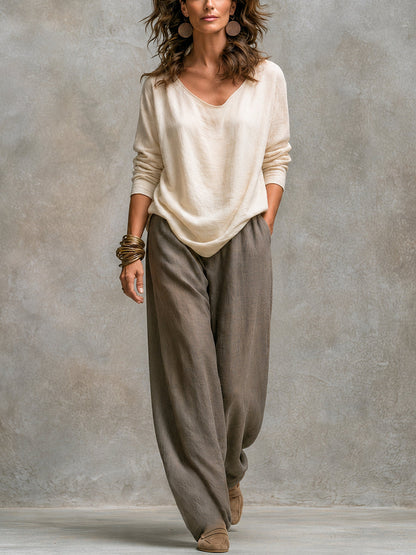 Women's Three-Piece Set in Beige Grey - image 2