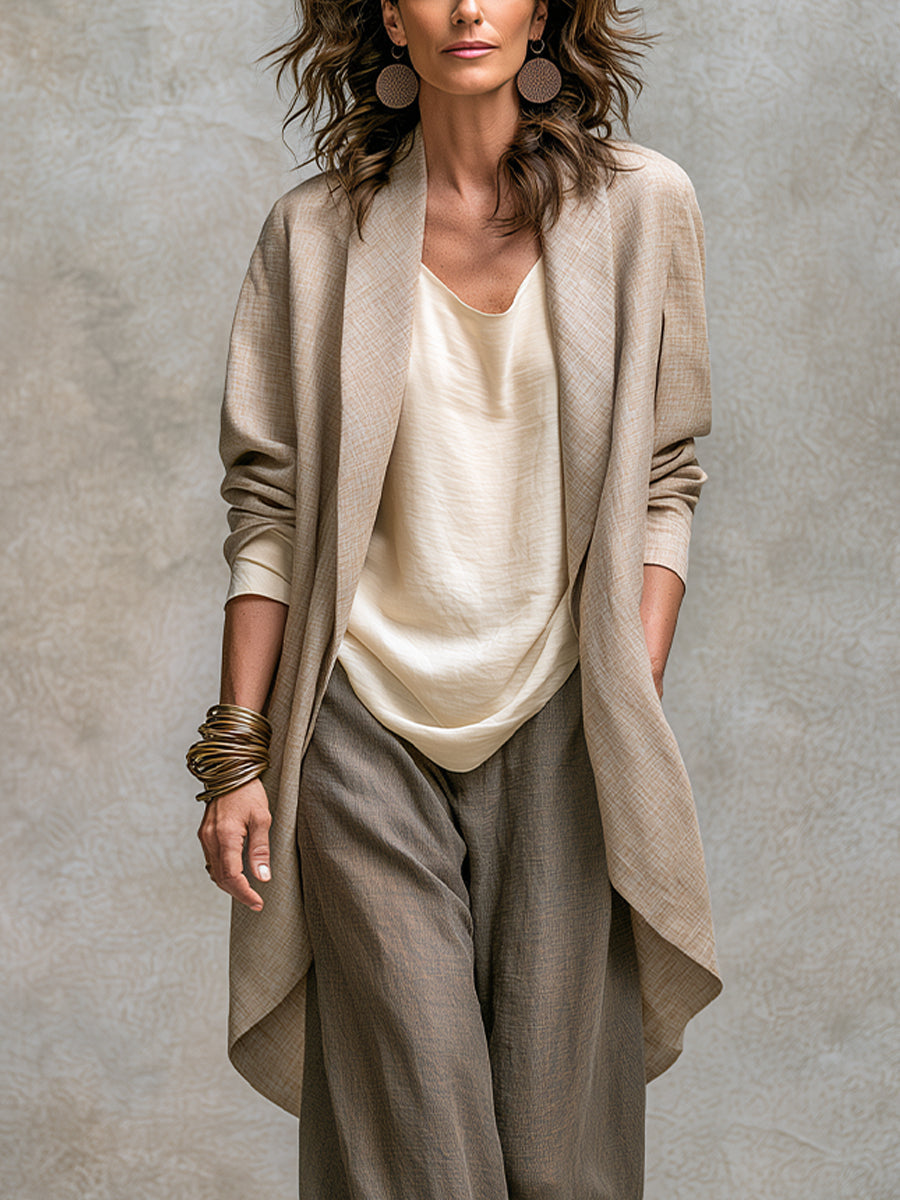 Women's Three-Piece Set in Beige Grey - image 3