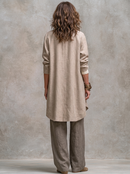 Women's Three-Piece Set in Beige Grey - image 6