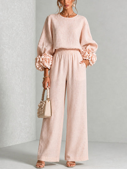 Women's Floral Cuff Two-Piece Set - image 1