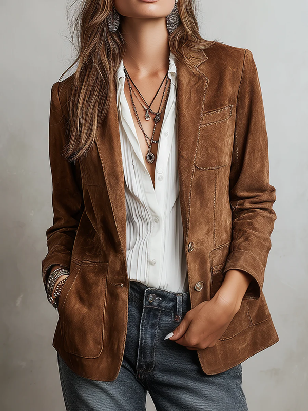 Marcelle | Vintage Brown Blazer