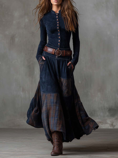 Élise | Maxi Dress in Eco-Friendly Suede