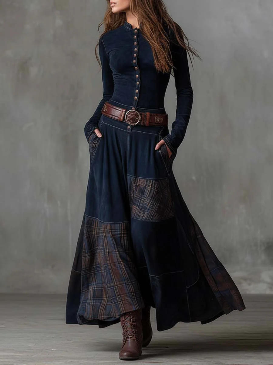Élise | Maxi Dress in Eco-Friendly Suede