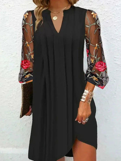 Camille | Elegant Dress with Flowered Sleeves