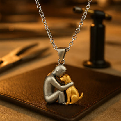 Unisex Hug Pendant Necklace - image 5