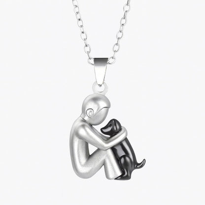 Unisex Hug Pendant Necklace - image 6